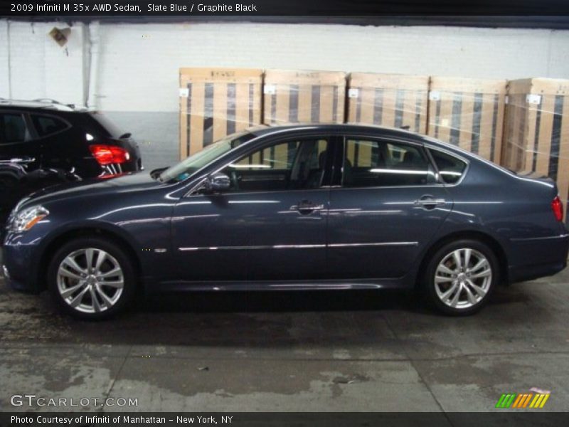 Slate Blue / Graphite Black 2009 Infiniti M 35x AWD Sedan