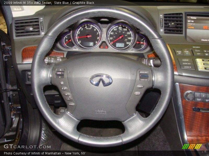 Slate Blue / Graphite Black 2009 Infiniti M 35x AWD Sedan