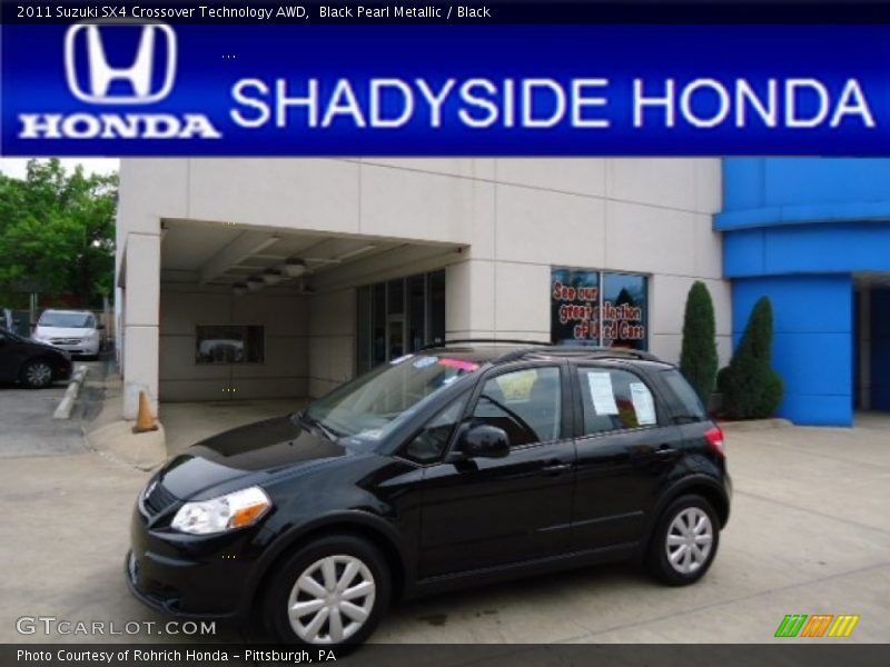 Black Pearl Metallic / Black 2011 Suzuki SX4 Crossover Technology AWD