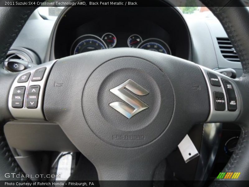 Black Pearl Metallic / Black 2011 Suzuki SX4 Crossover Technology AWD