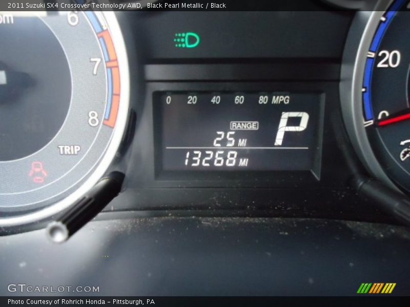 Black Pearl Metallic / Black 2011 Suzuki SX4 Crossover Technology AWD