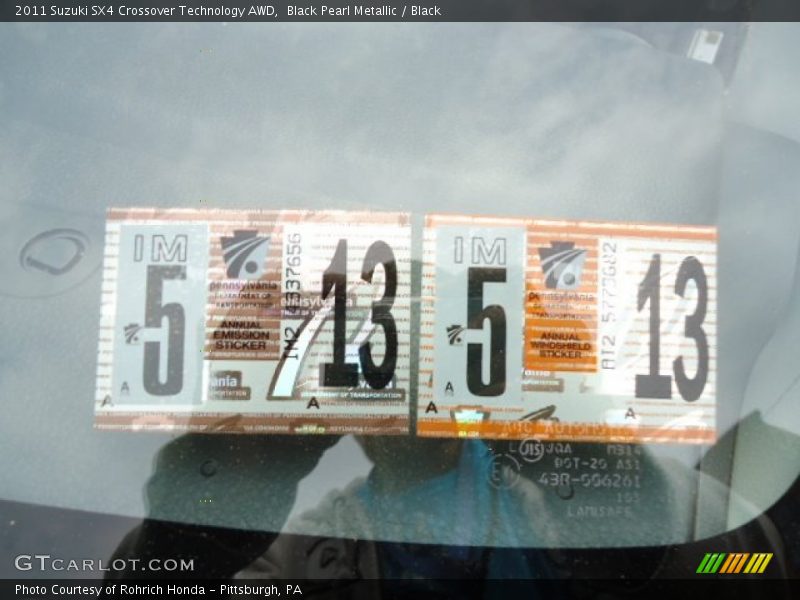 Black Pearl Metallic / Black 2011 Suzuki SX4 Crossover Technology AWD