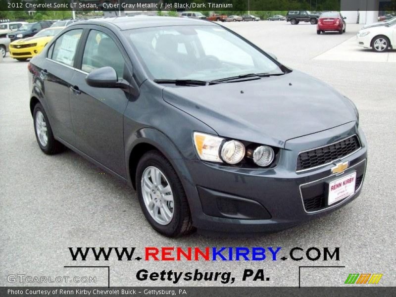 Cyber Gray Metallic / Jet Black/Dark Titanium 2012 Chevrolet Sonic LT Sedan