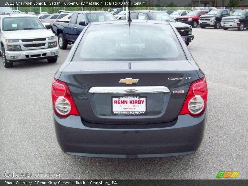 Cyber Gray Metallic / Jet Black/Dark Titanium 2012 Chevrolet Sonic LT Sedan