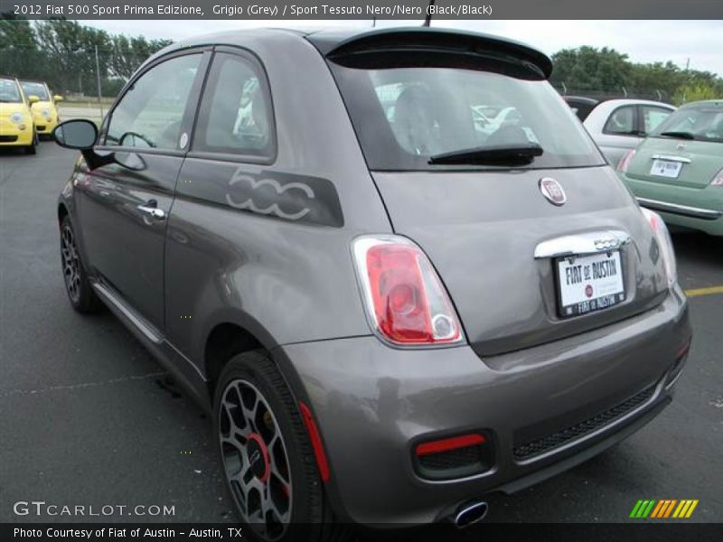 Grigio (Grey) / Sport Tessuto Nero/Nero (Black/Black) 2012 Fiat 500 Sport Prima Edizione