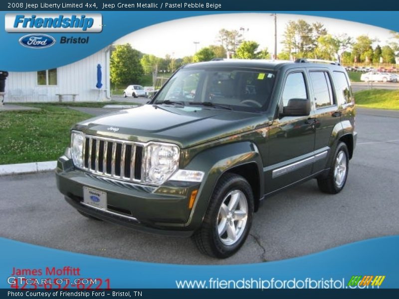 Jeep Green Metallic / Pastel Pebble Beige 2008 Jeep Liberty Limited 4x4
