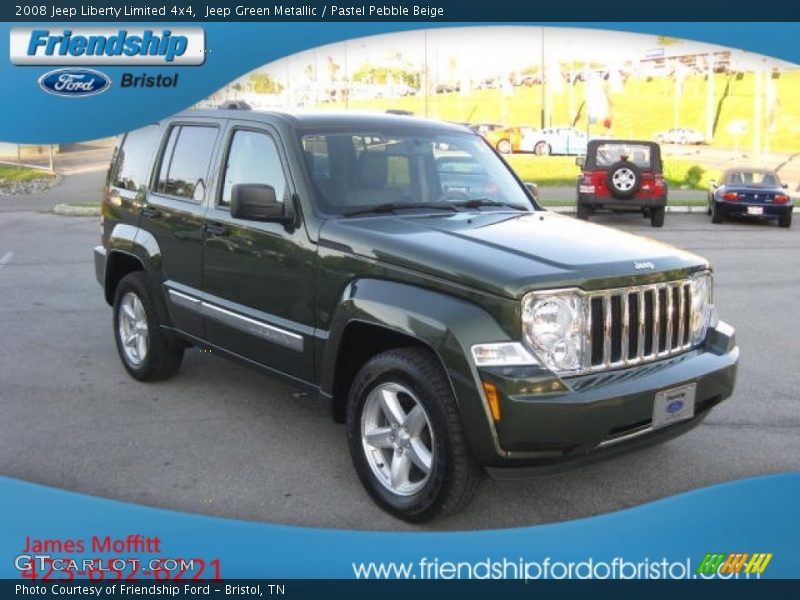 Jeep Green Metallic / Pastel Pebble Beige 2008 Jeep Liberty Limited 4x4