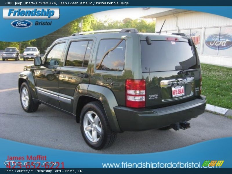 Jeep Green Metallic / Pastel Pebble Beige 2008 Jeep Liberty Limited 4x4