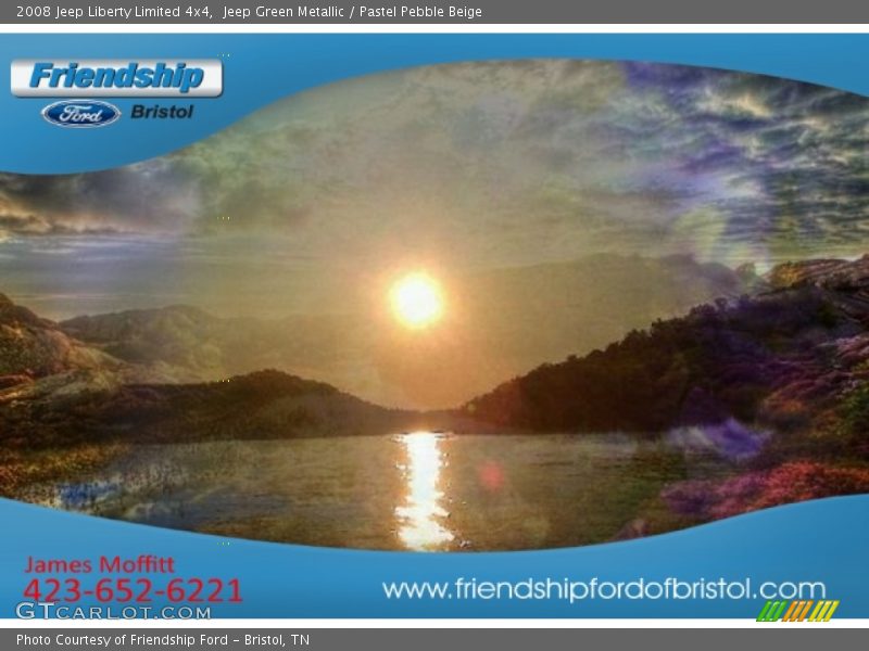 Jeep Green Metallic / Pastel Pebble Beige 2008 Jeep Liberty Limited 4x4