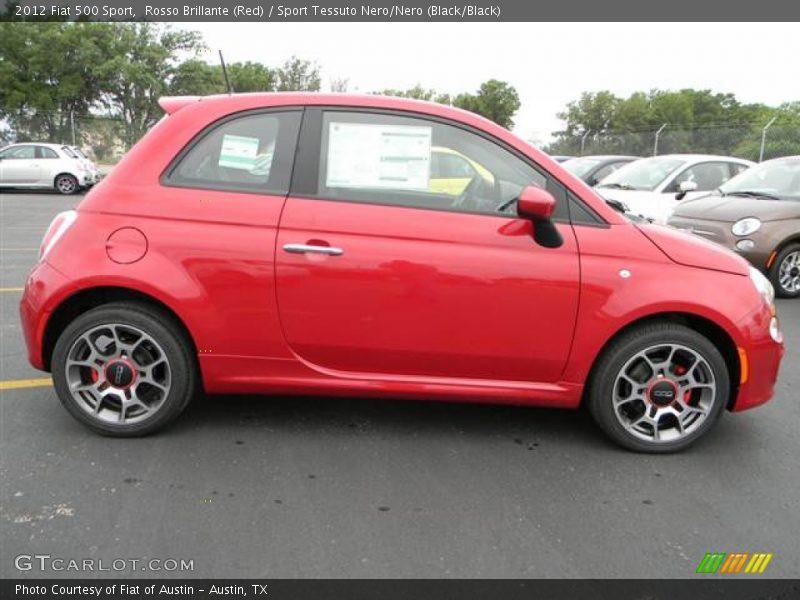 Rosso Brillante (Red) / Sport Tessuto Nero/Nero (Black/Black) 2012 Fiat 500 Sport