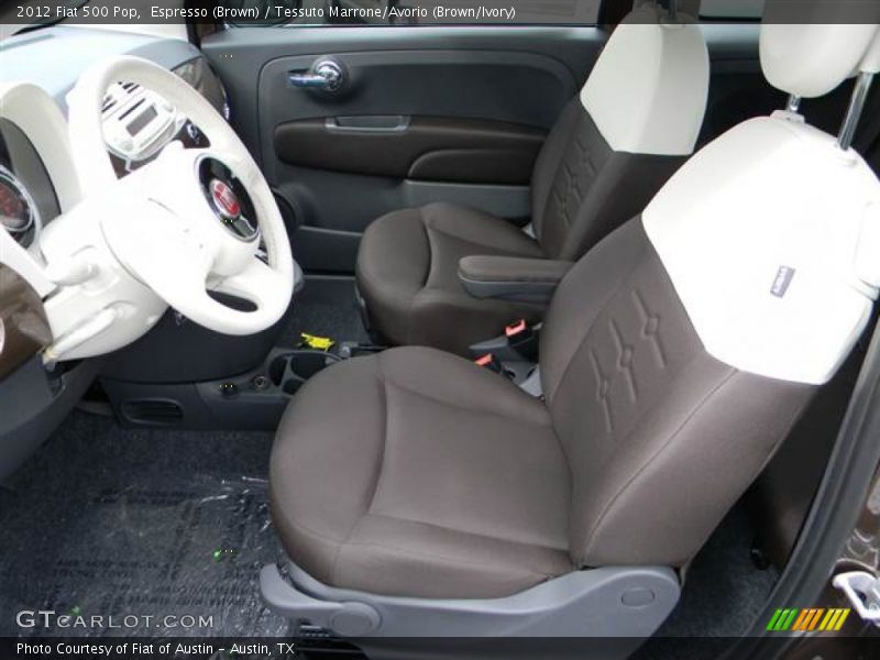 Espresso (Brown) / Tessuto Marrone/Avorio (Brown/Ivory) 2012 Fiat 500 Pop
