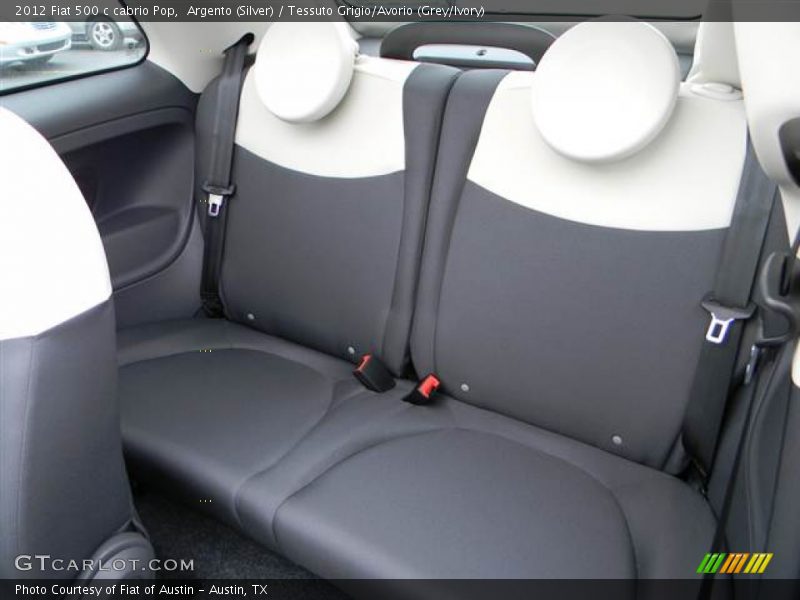 Argento (Silver) / Tessuto Grigio/Avorio (Grey/Ivory) 2012 Fiat 500 c cabrio Pop