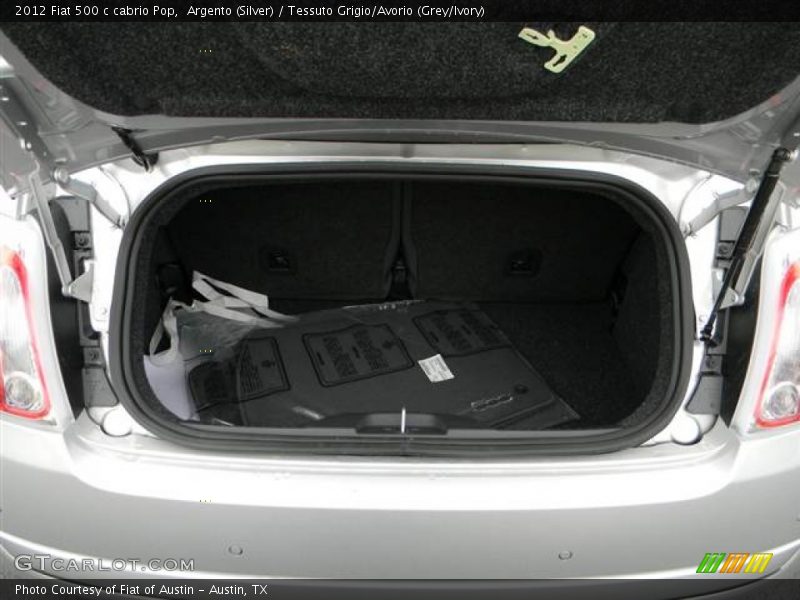 Argento (Silver) / Tessuto Grigio/Avorio (Grey/Ivory) 2012 Fiat 500 c cabrio Pop