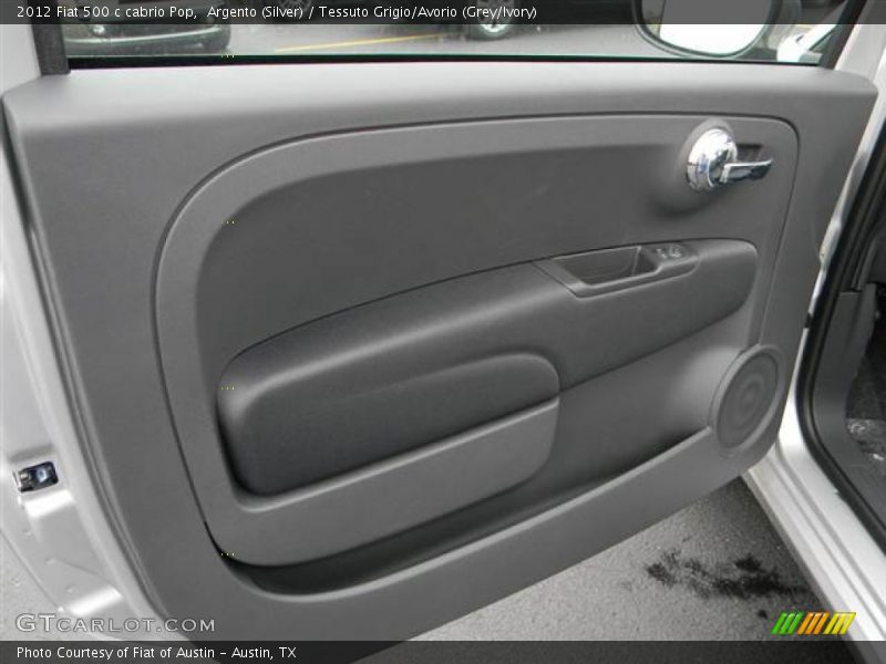 Argento (Silver) / Tessuto Grigio/Avorio (Grey/Ivory) 2012 Fiat 500 c cabrio Pop