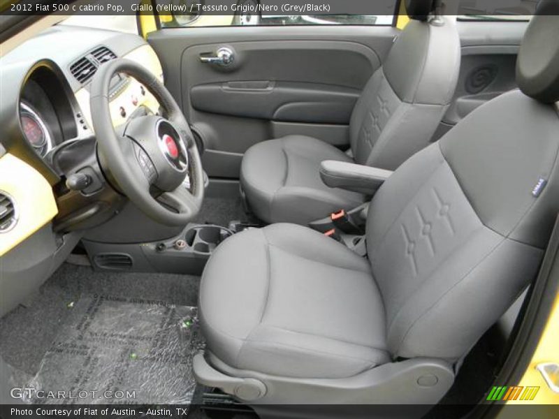 Giallo (Yellow) / Tessuto Grigio/Nero (Grey/Black) 2012 Fiat 500 c cabrio Pop
