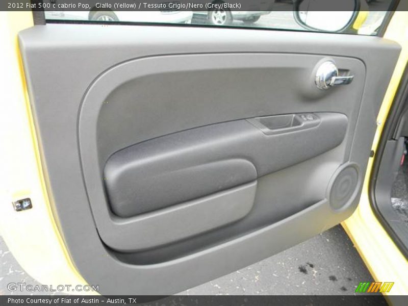 Giallo (Yellow) / Tessuto Grigio/Nero (Grey/Black) 2012 Fiat 500 c cabrio Pop