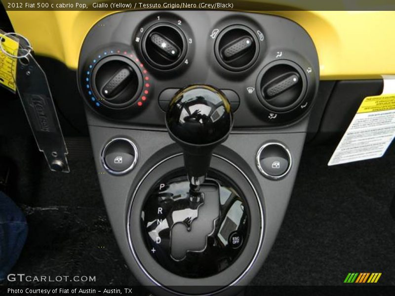 Giallo (Yellow) / Tessuto Grigio/Nero (Grey/Black) 2012 Fiat 500 c cabrio Pop