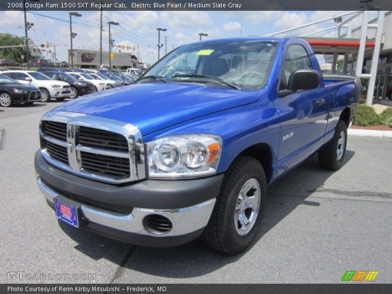 Electric Blue Pearl / Medium Slate Gray 2008 Dodge Ram 1500 SXT Regular Cab