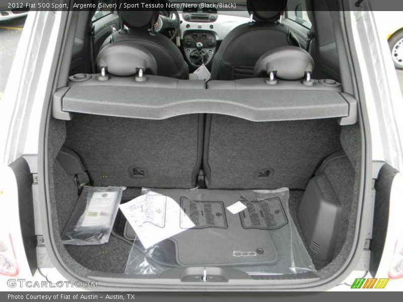Argento (Silver) / Sport Tessuto Nero/Nero (Black/Black) 2012 Fiat 500 Sport
