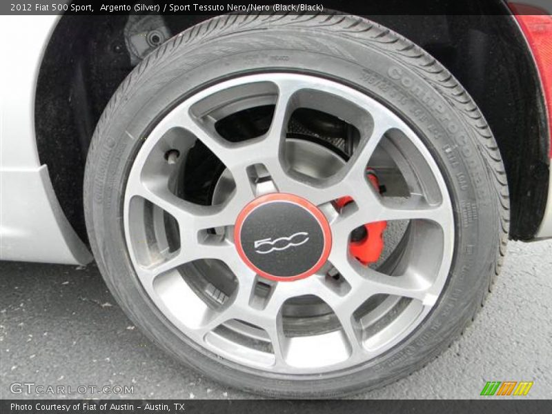 Argento (Silver) / Sport Tessuto Nero/Nero (Black/Black) 2012 Fiat 500 Sport