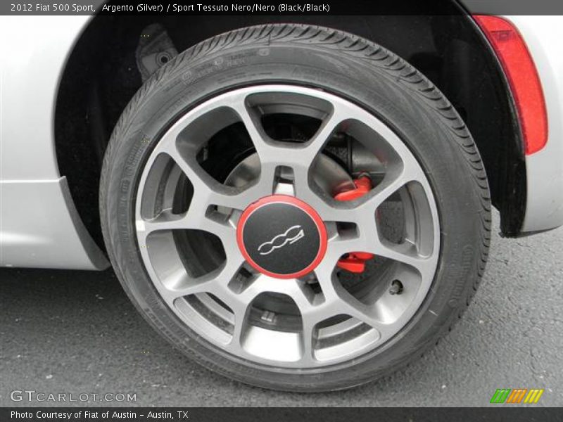 Argento (Silver) / Sport Tessuto Nero/Nero (Black/Black) 2012 Fiat 500 Sport