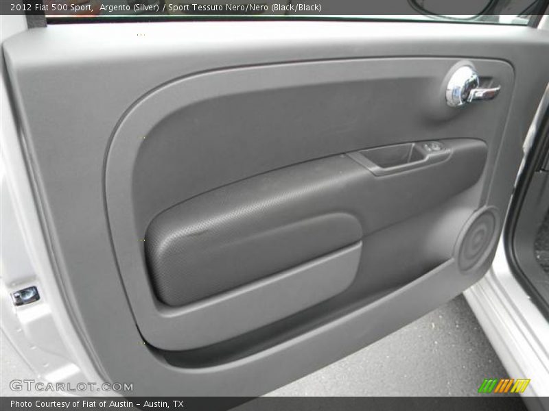 Argento (Silver) / Sport Tessuto Nero/Nero (Black/Black) 2012 Fiat 500 Sport