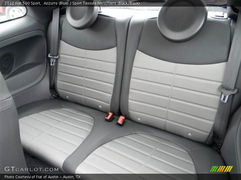 Azzurro (Blue) / Sport Tessuto Nero/Nero (Black/Black) 2012 Fiat 500 Sport