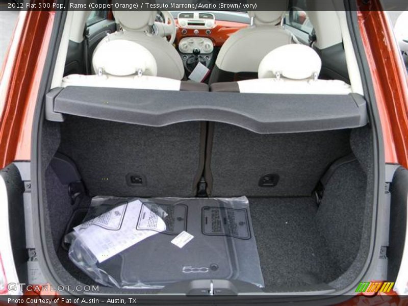 Rame (Copper Orange) / Tessuto Marrone/Avorio (Brown/Ivory) 2012 Fiat 500 Pop