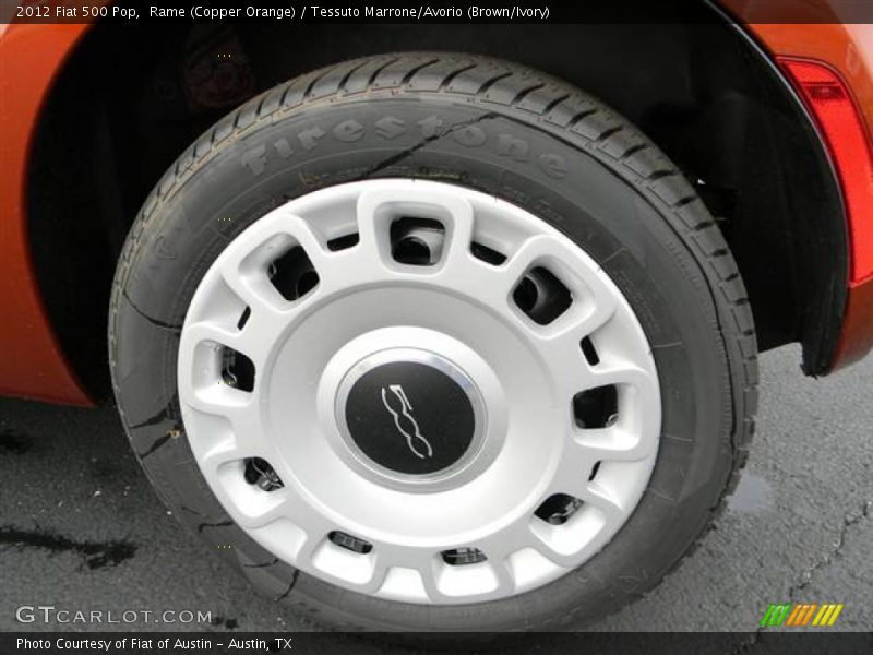Rame (Copper Orange) / Tessuto Marrone/Avorio (Brown/Ivory) 2012 Fiat 500 Pop
