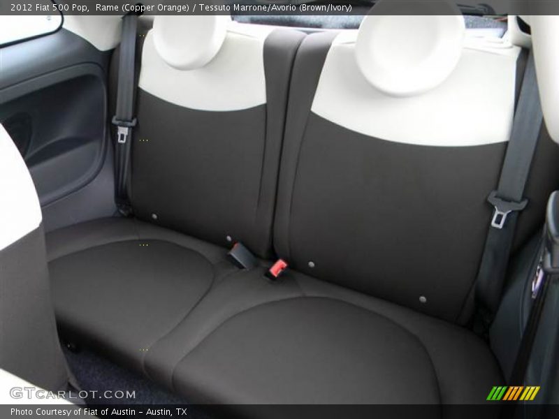 Rame (Copper Orange) / Tessuto Marrone/Avorio (Brown/Ivory) 2012 Fiat 500 Pop