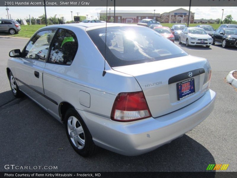 Silver Mist / Gray 2001 Hyundai Accent L Coupe