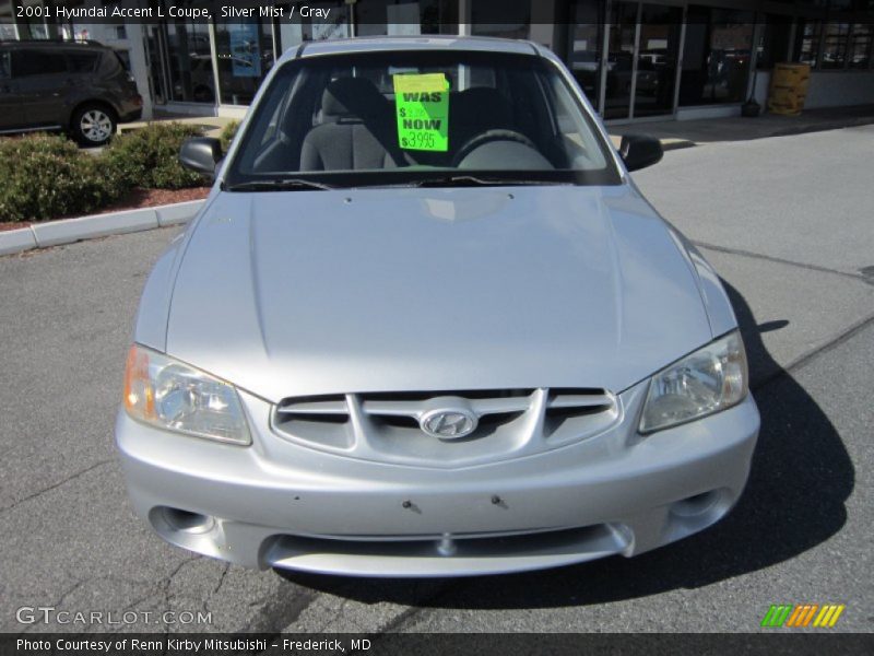 Silver Mist / Gray 2001 Hyundai Accent L Coupe