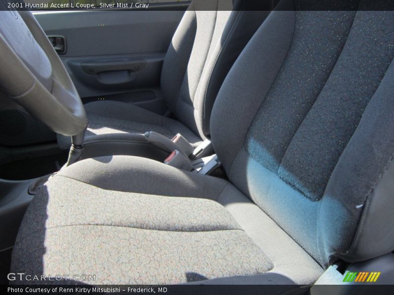 Silver Mist / Gray 2001 Hyundai Accent L Coupe