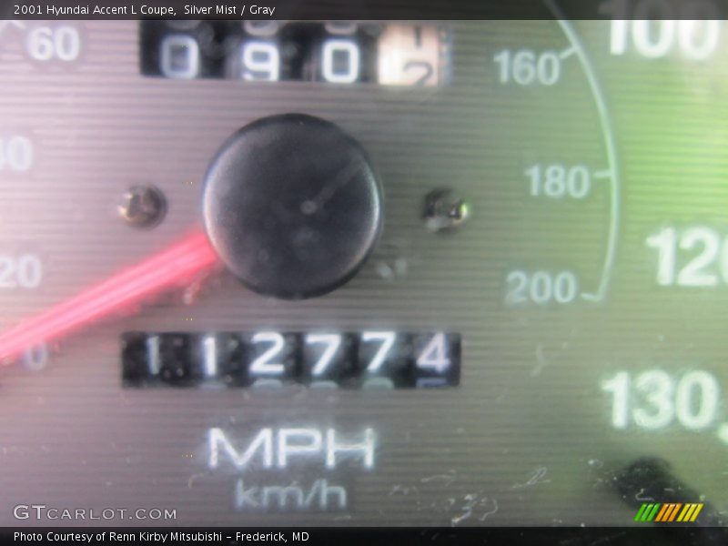 Silver Mist / Gray 2001 Hyundai Accent L Coupe