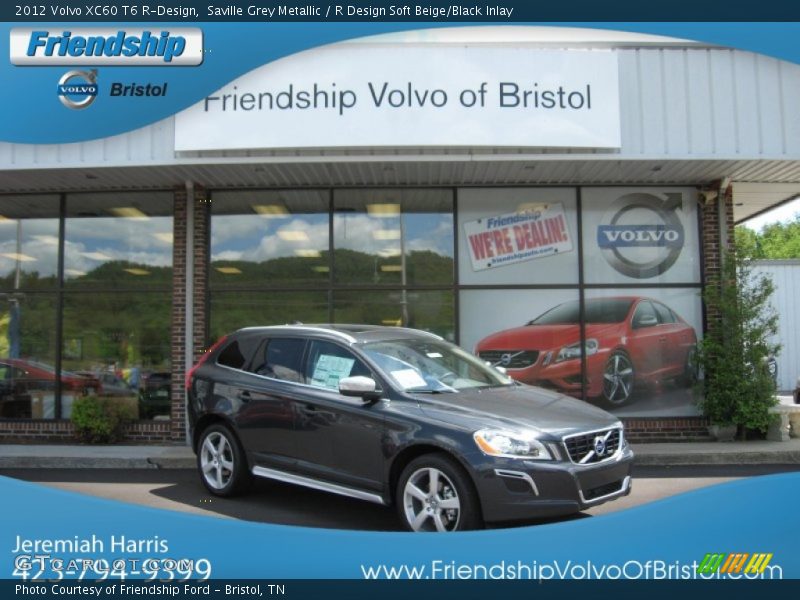 Saville Grey Metallic / R Design Soft Beige/Black Inlay 2012 Volvo XC60 T6 R-Design