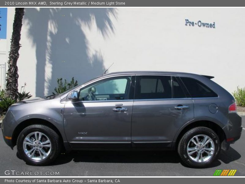 Sterling Grey Metallic / Medium Light Stone 2010 Lincoln MKX AWD
