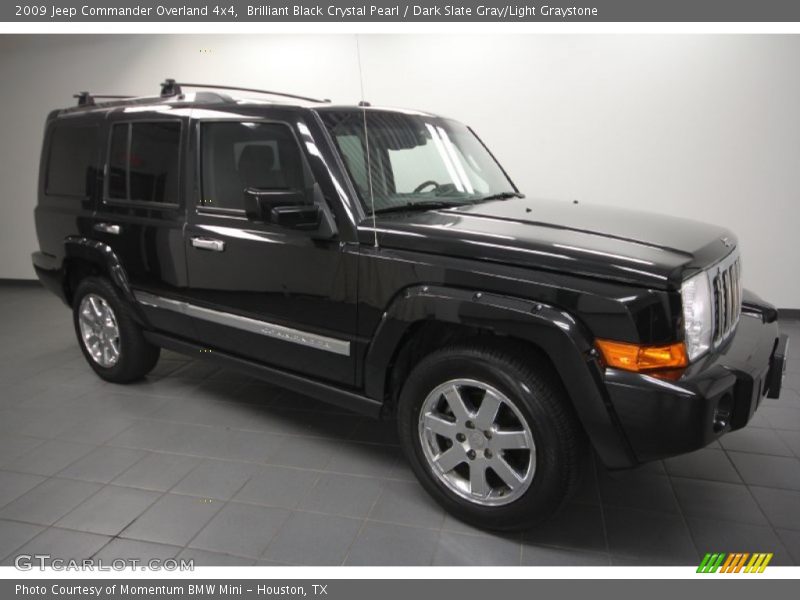 Brilliant Black Crystal Pearl / Dark Slate Gray/Light Graystone 2009 Jeep Commander Overland 4x4