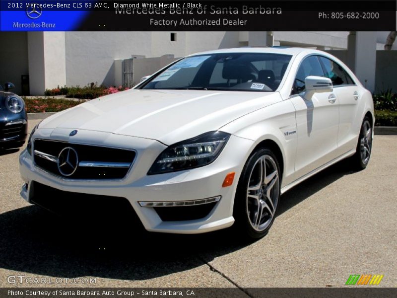 Diamond White Metallic / Black 2012 Mercedes-Benz CLS 63 AMG