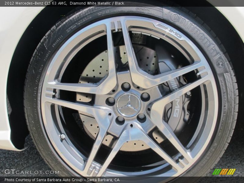 Diamond White Metallic / Black 2012 Mercedes-Benz CLS 63 AMG