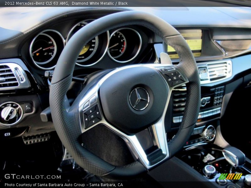 Diamond White Metallic / Black 2012 Mercedes-Benz CLS 63 AMG