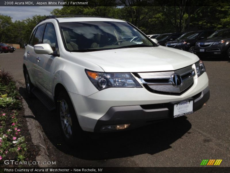 Aspen White Pearl / Parchment 2008 Acura MDX