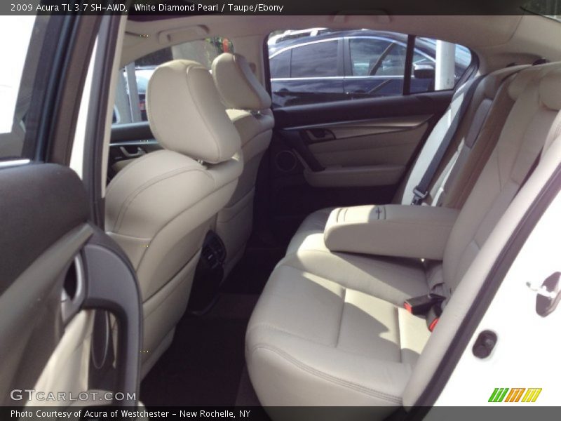 White Diamond Pearl / Taupe/Ebony 2009 Acura TL 3.7 SH-AWD