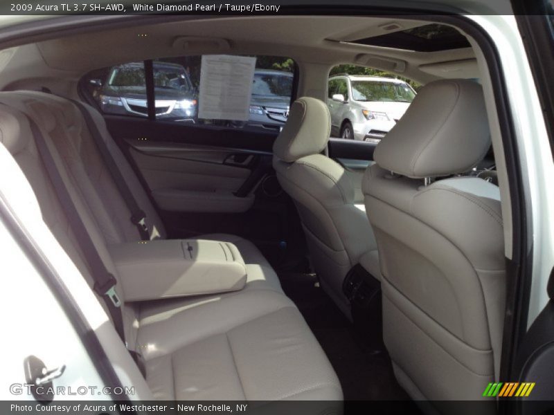 White Diamond Pearl / Taupe/Ebony 2009 Acura TL 3.7 SH-AWD