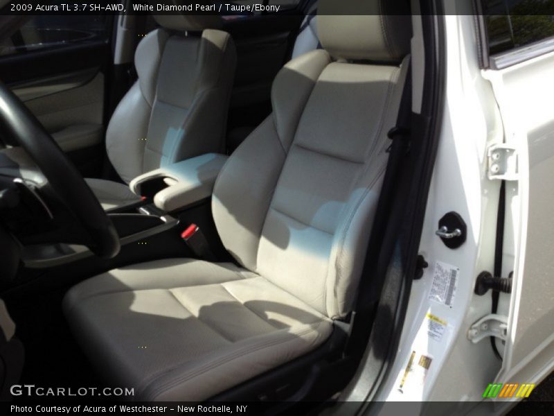 White Diamond Pearl / Taupe/Ebony 2009 Acura TL 3.7 SH-AWD