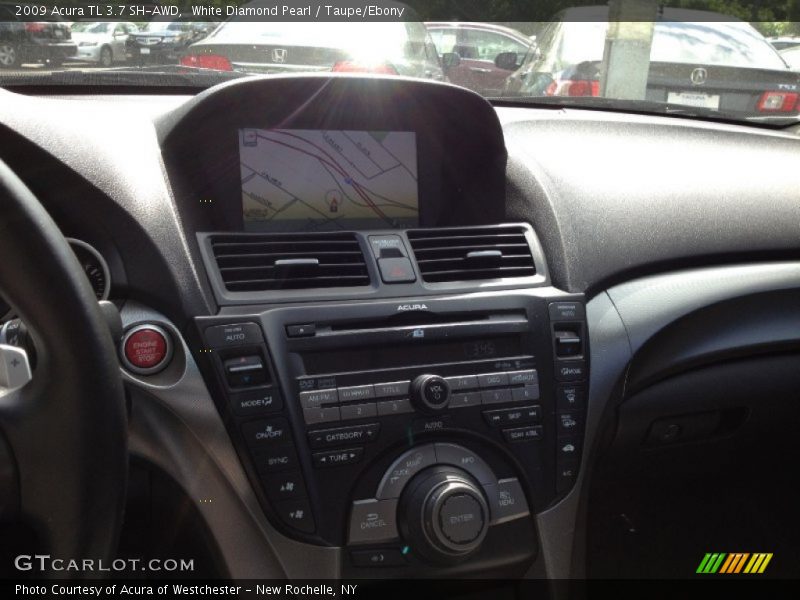 White Diamond Pearl / Taupe/Ebony 2009 Acura TL 3.7 SH-AWD