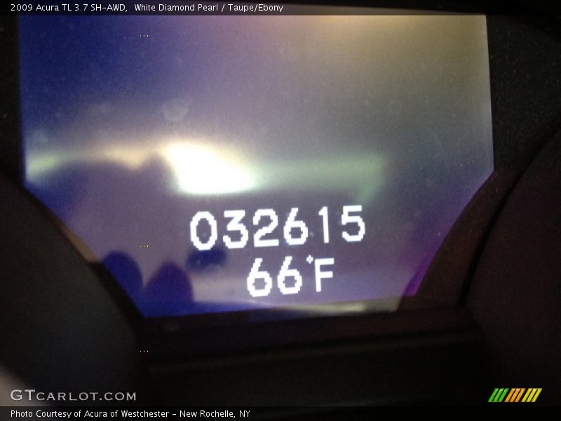 White Diamond Pearl / Taupe/Ebony 2009 Acura TL 3.7 SH-AWD