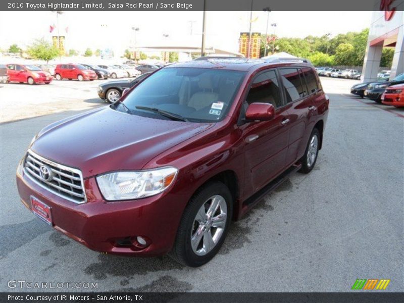 Salsa Red Pearl / Sand Beige 2010 Toyota Highlander Limited