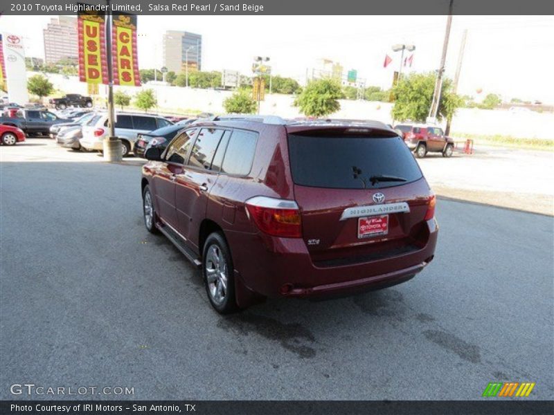 Salsa Red Pearl / Sand Beige 2010 Toyota Highlander Limited