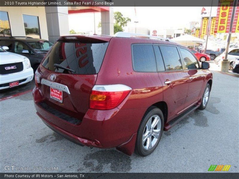 Salsa Red Pearl / Sand Beige 2010 Toyota Highlander Limited
