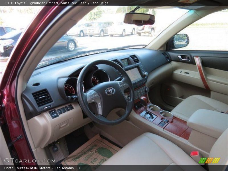 Salsa Red Pearl / Sand Beige 2010 Toyota Highlander Limited